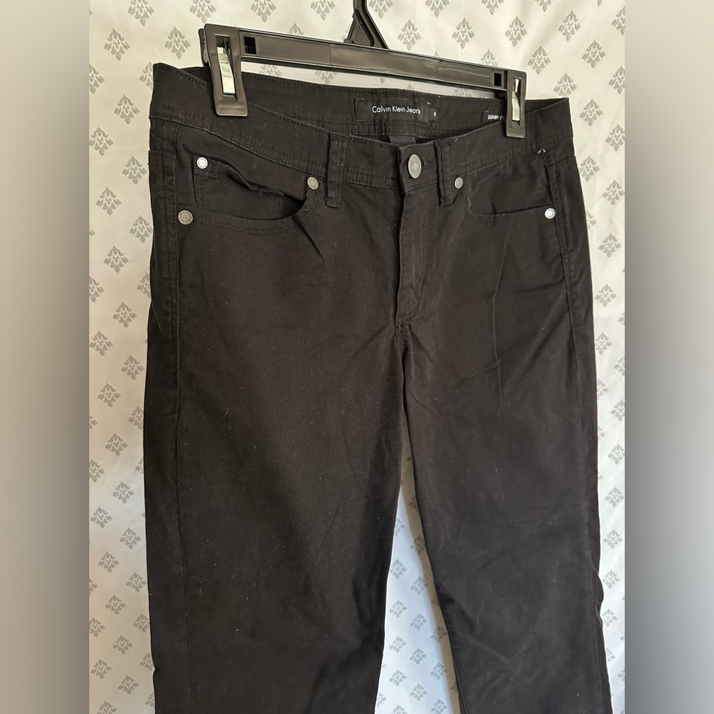 Calvin Klein Black Skinny Cropped Denim Jeans